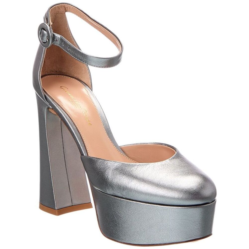 Gianvito Rossi 114 Leather Pump, Blue